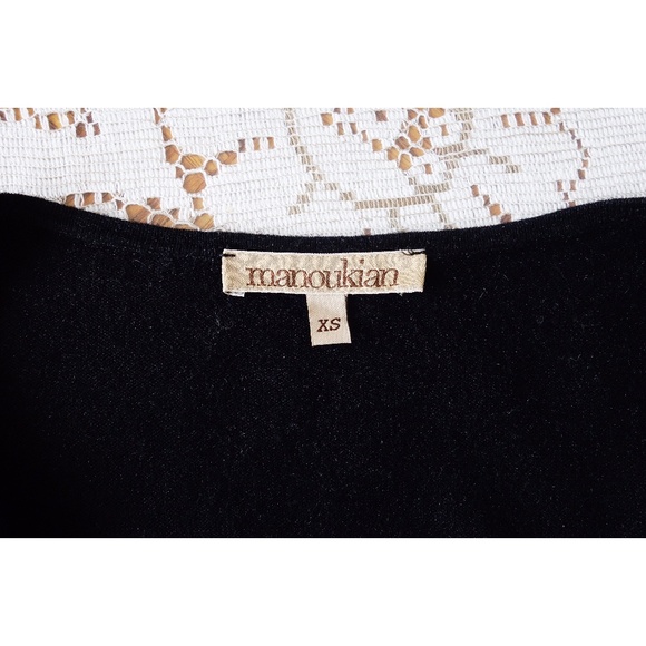 Manoukian Black Draped Front Cardigan sz XS - Picture 3 of 3